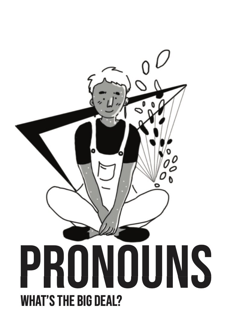 Pronouns zine by Stacy Fatemi