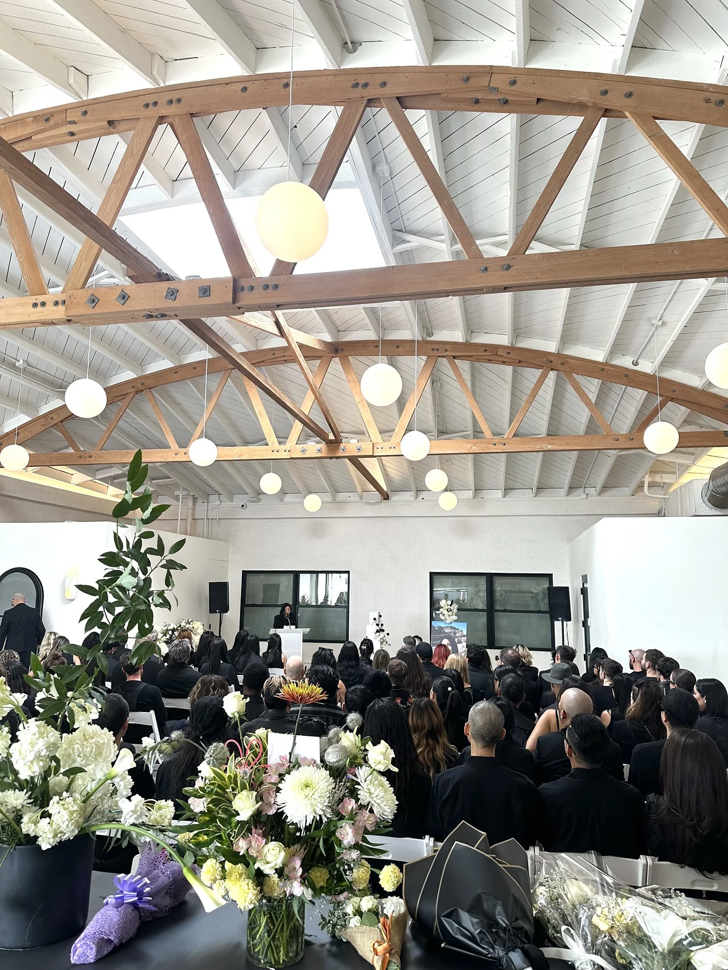 Lacuna outdoor gathering tent courtyard event Los Angeles