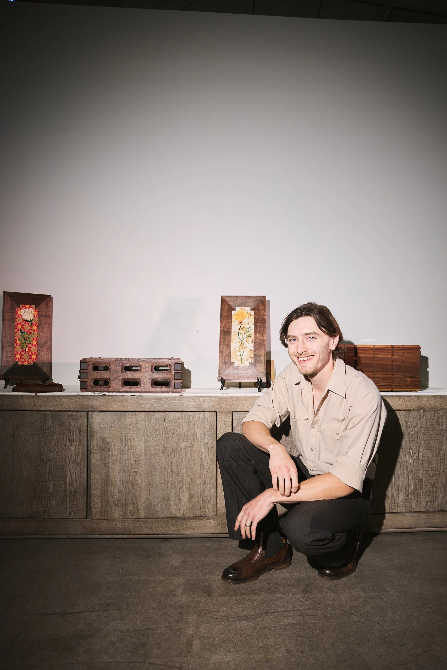 Louis Jacot and his woodwork pieces