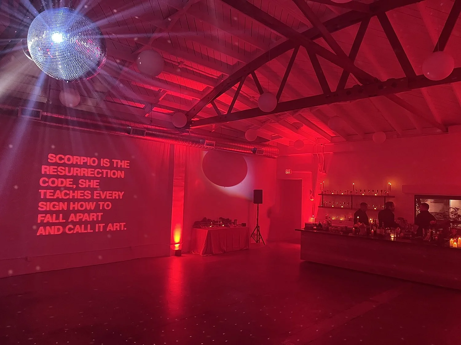 Lacuna Scorpio bar red lighting event West Adams Los Angeles