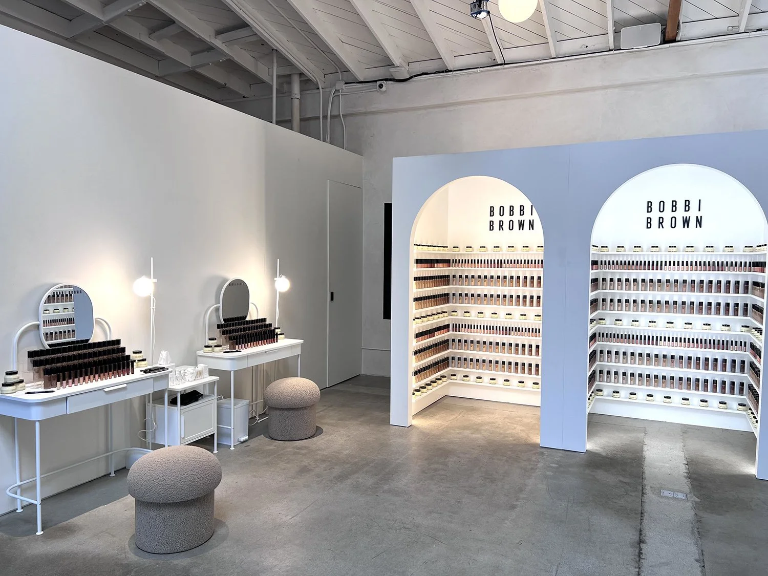 Lacuna Bobbi Brown popup retail display indoor West Adams Los Angeles