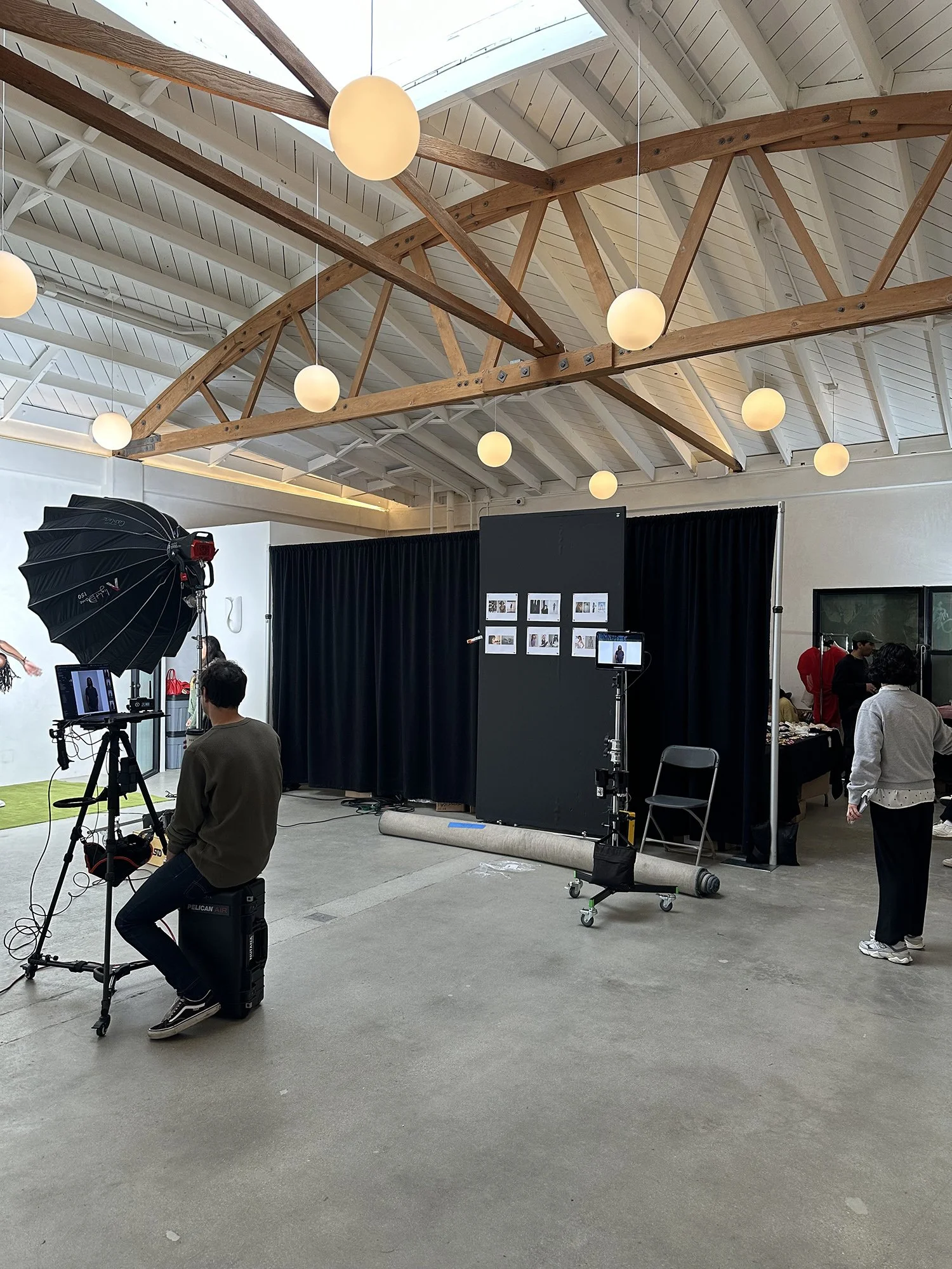 Lacuna outdoor photo production setup courtyard Los Angeles