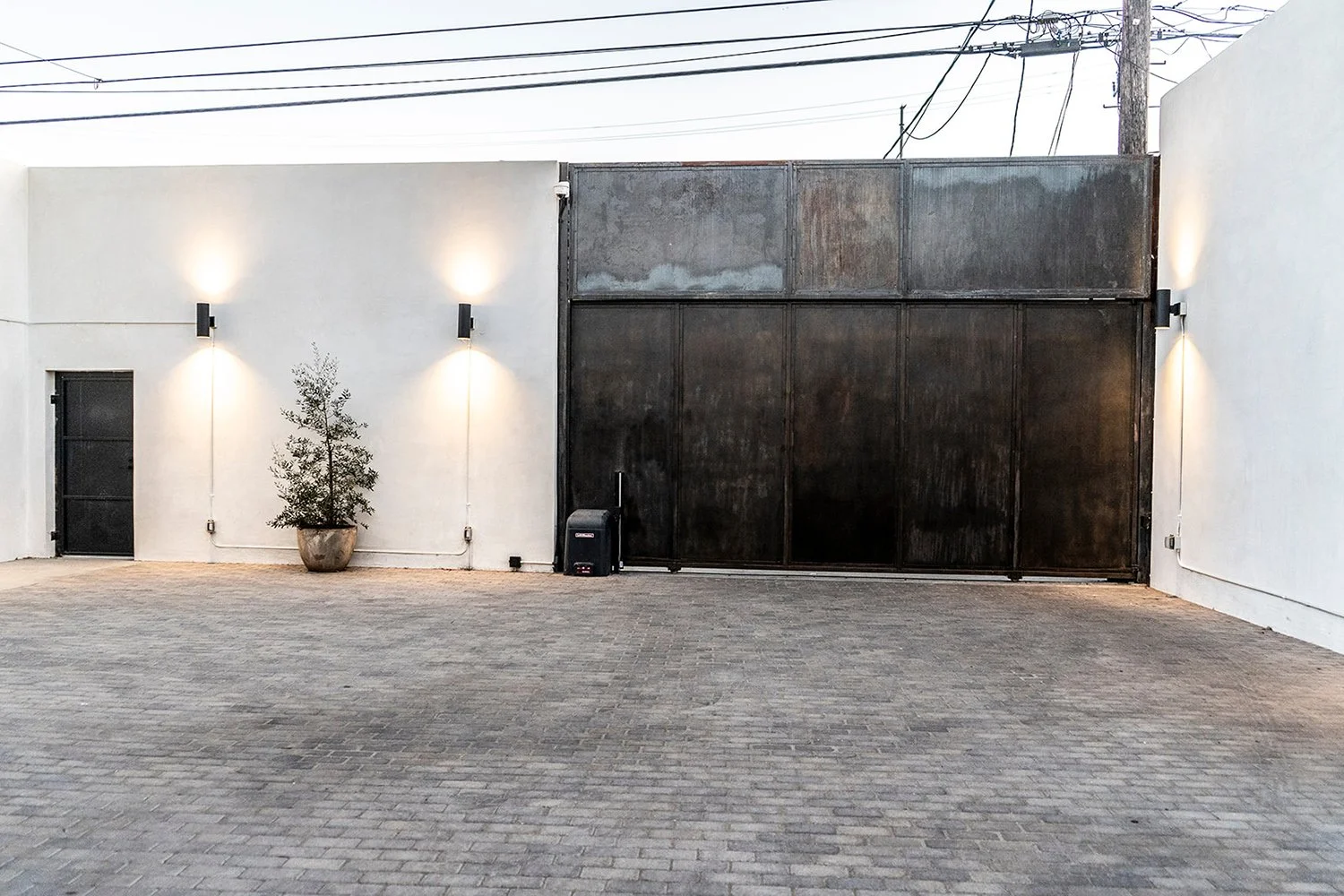 Lacuna exterior Corten steel gate Los Angeles event venue