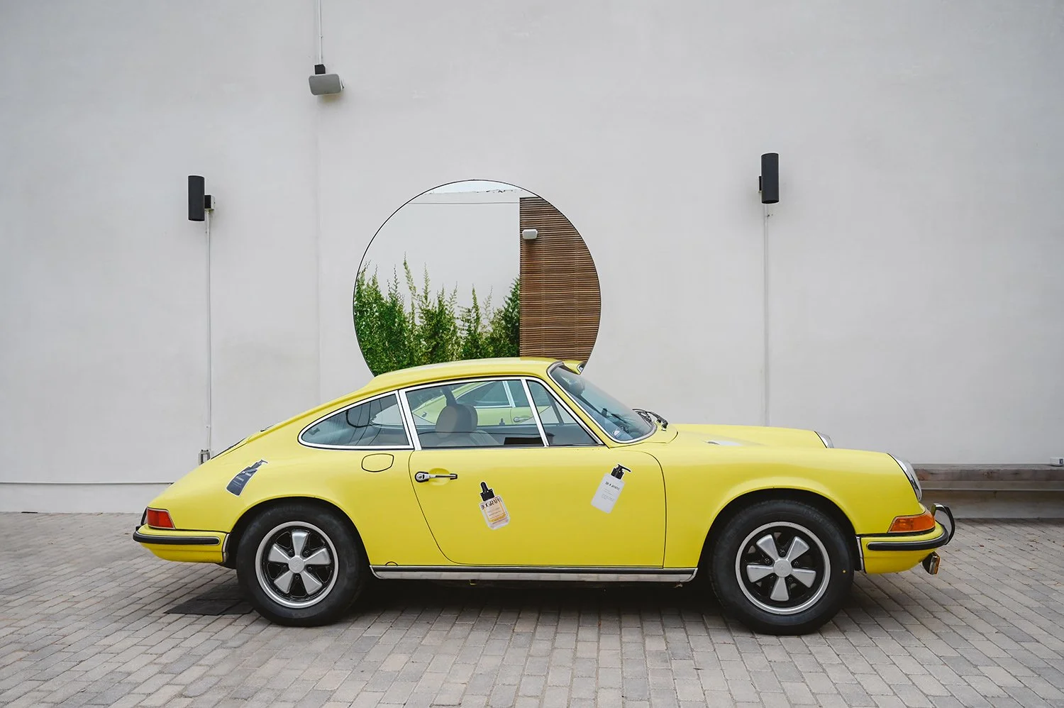 Lacuna Allswell yellow Porsche vintage car brand shoot West Adams Los Angeles