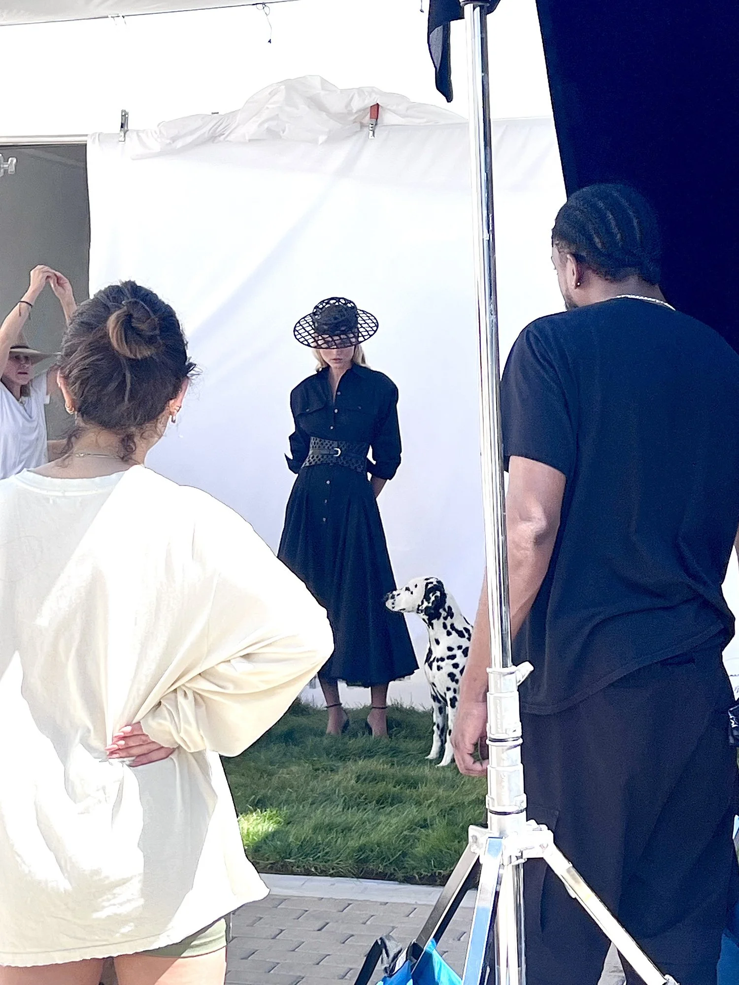 Lacuna fashion photo shoot behind the scenes indoor studio West Adams