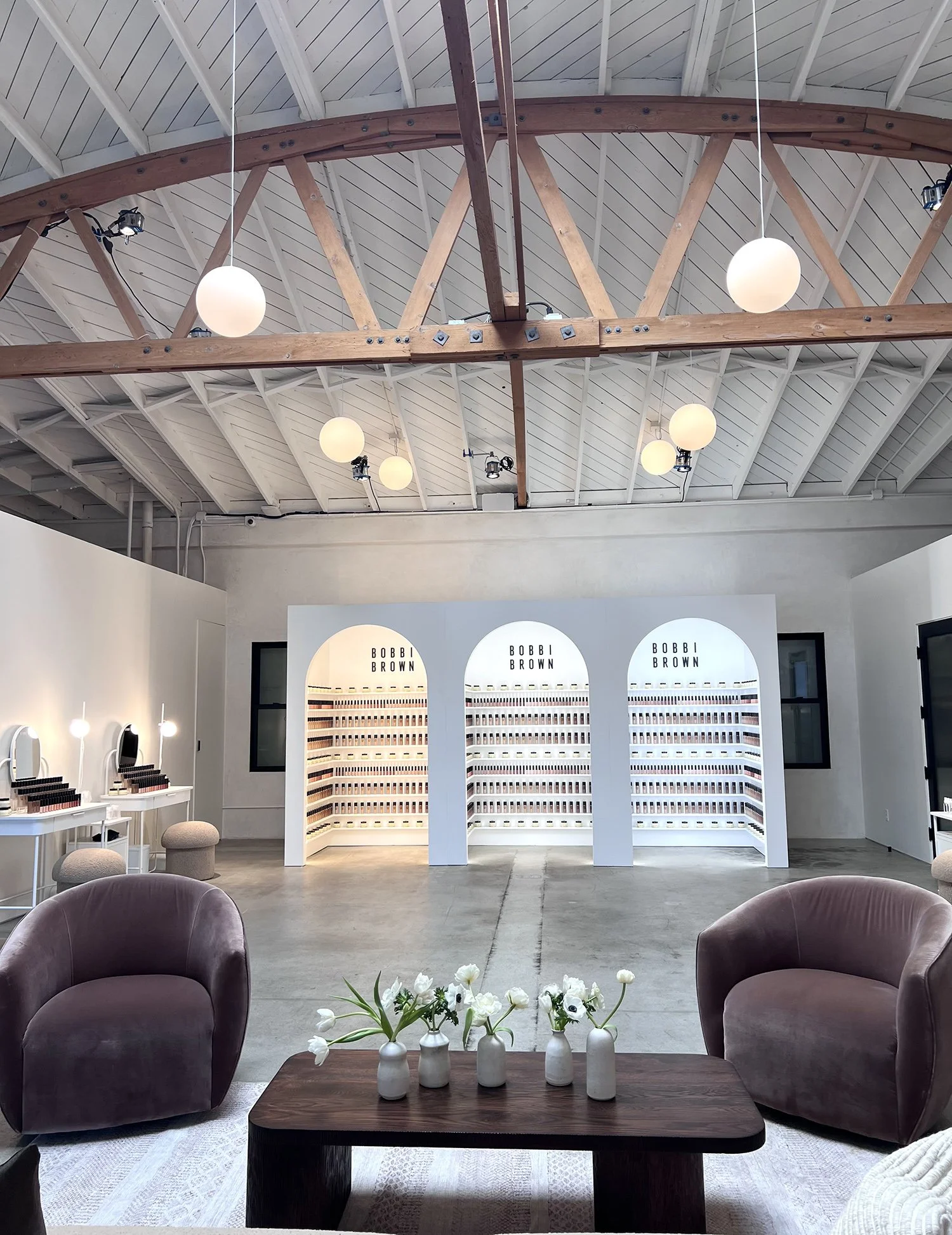 Lacuna lounge setup indoor event space natural light Los Angeles