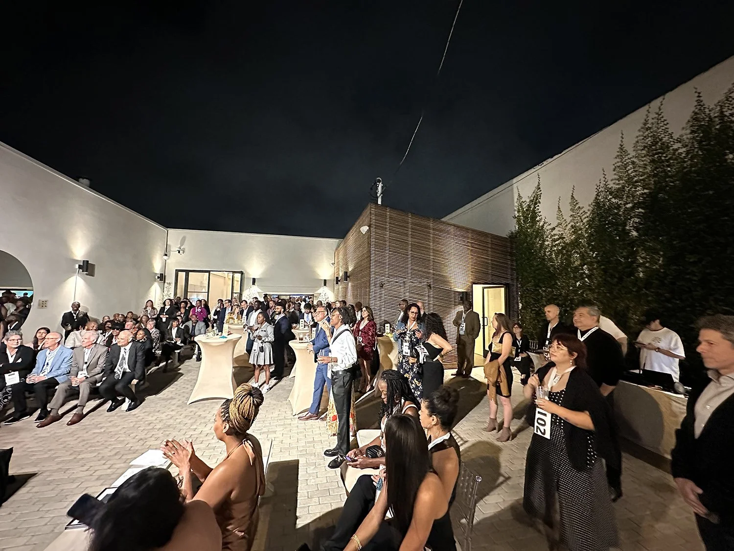 Lacuna nighttime outdoor event crowd West Adams Los Angeles