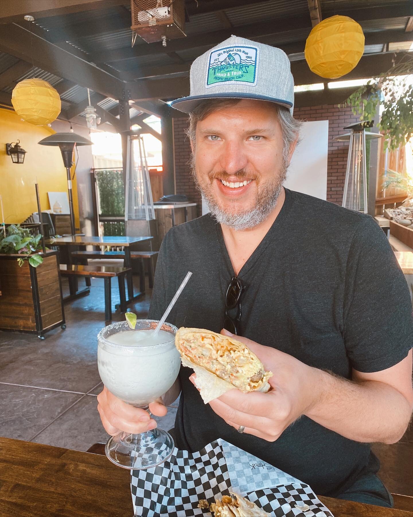 It&rsquo;s a day of celebration! Robdawg&rsquo;s bday wish was for the perfect Golden Hill morning full of caffeine, tequila, and meat&hellip; aka @dhcr.gh followed by breakfast burritos &amp; giant frozen margs at @losreyesgh then picking up delicio