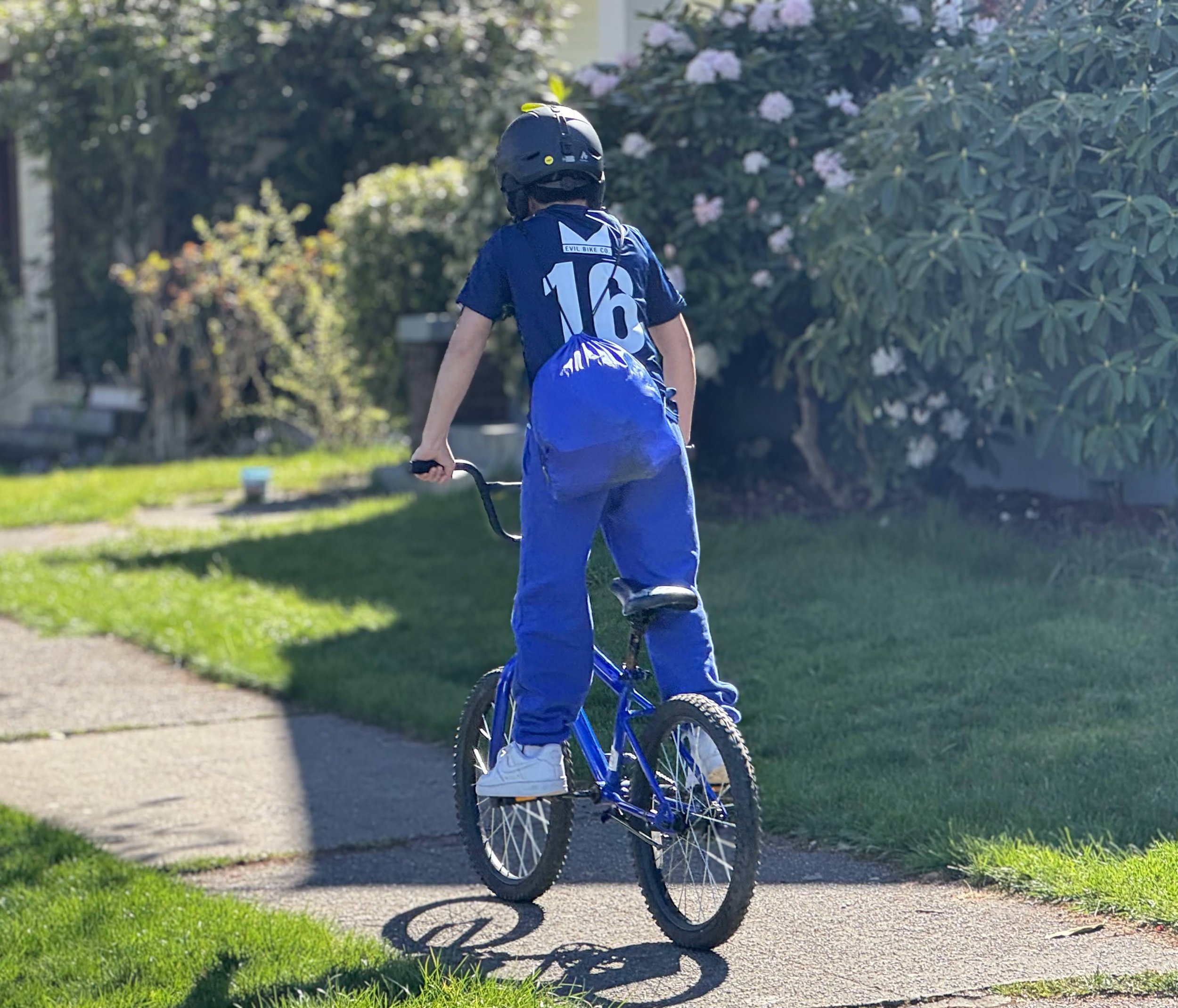 Child riding bike