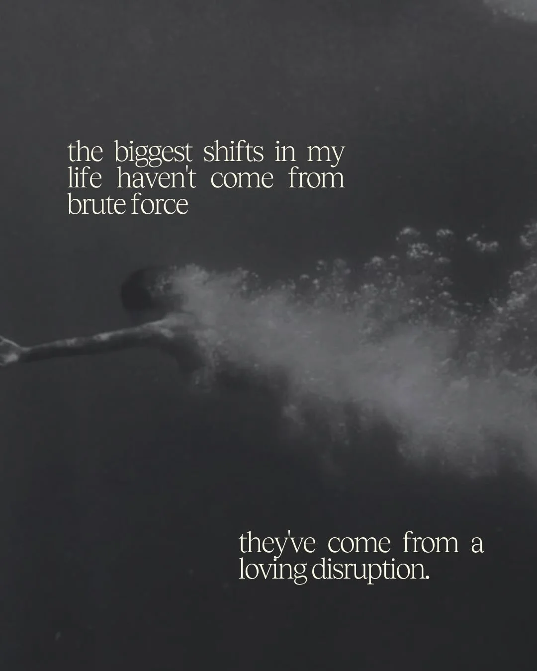 The biggest shifts in my life haven&rsquo;t come from brute force.

They&rsquo;ve come from a willingness to see things differently, a little space, and one person relentless enough to follow the thread until it kissed us both on the mouth.

After I 