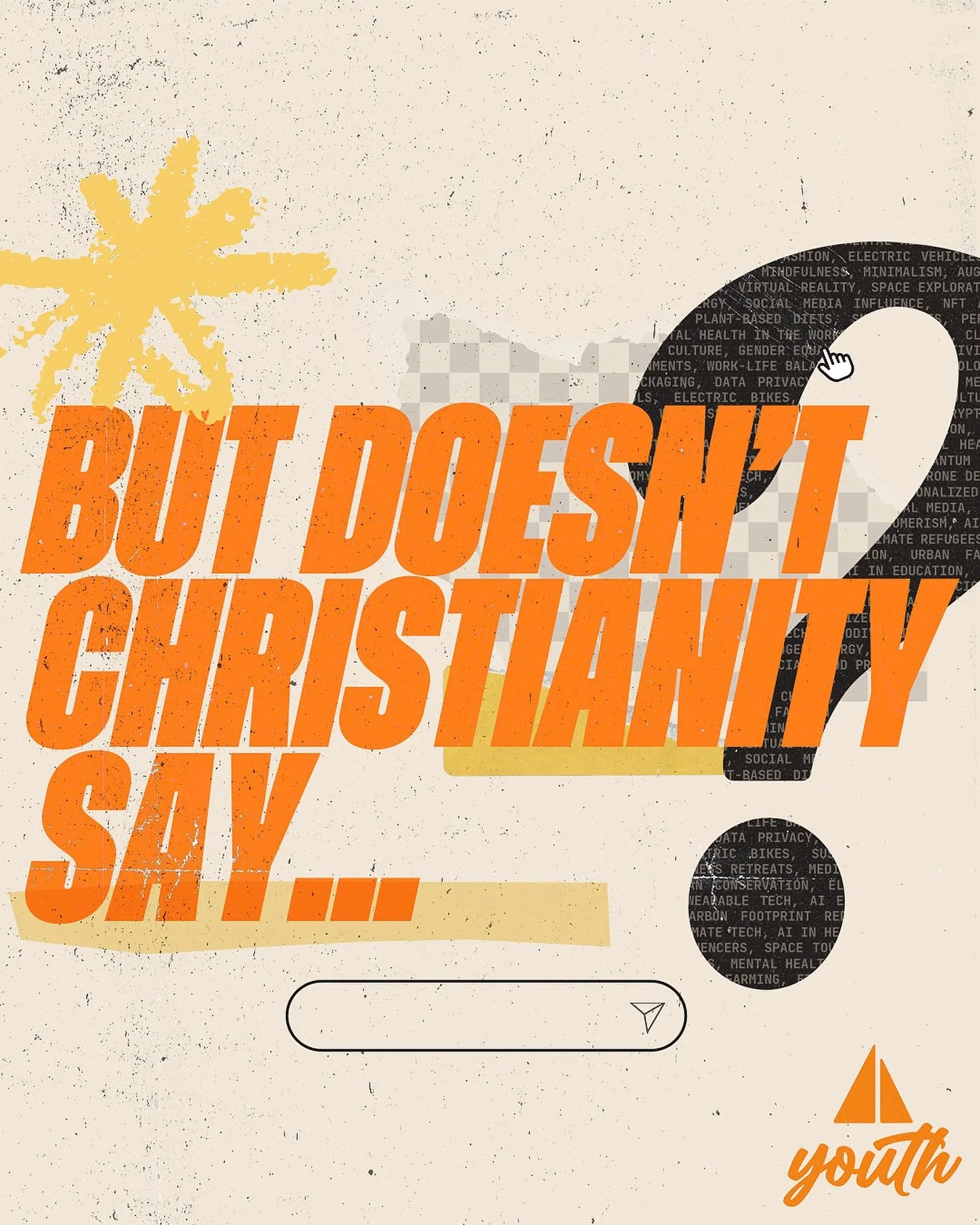 HY TERM 4 2025
but doesn’t christianity say … ?
Harbourside Youth
Fridays during the school term
6.30pm-8.30pm
For high schoolers
www.harbourside.org/youth