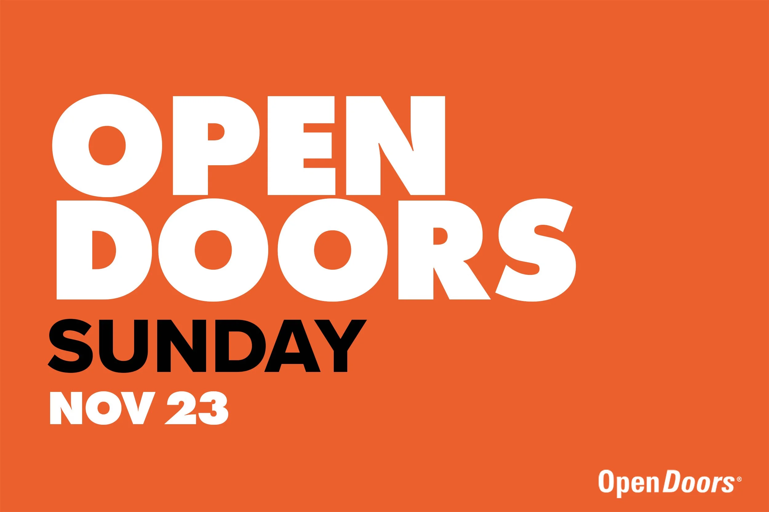 Open Doors Sunday