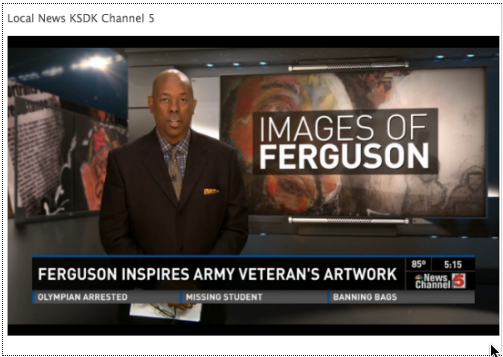 Artist Howard Barry creates art documenting the events of Ferguson, Mo  (view article)