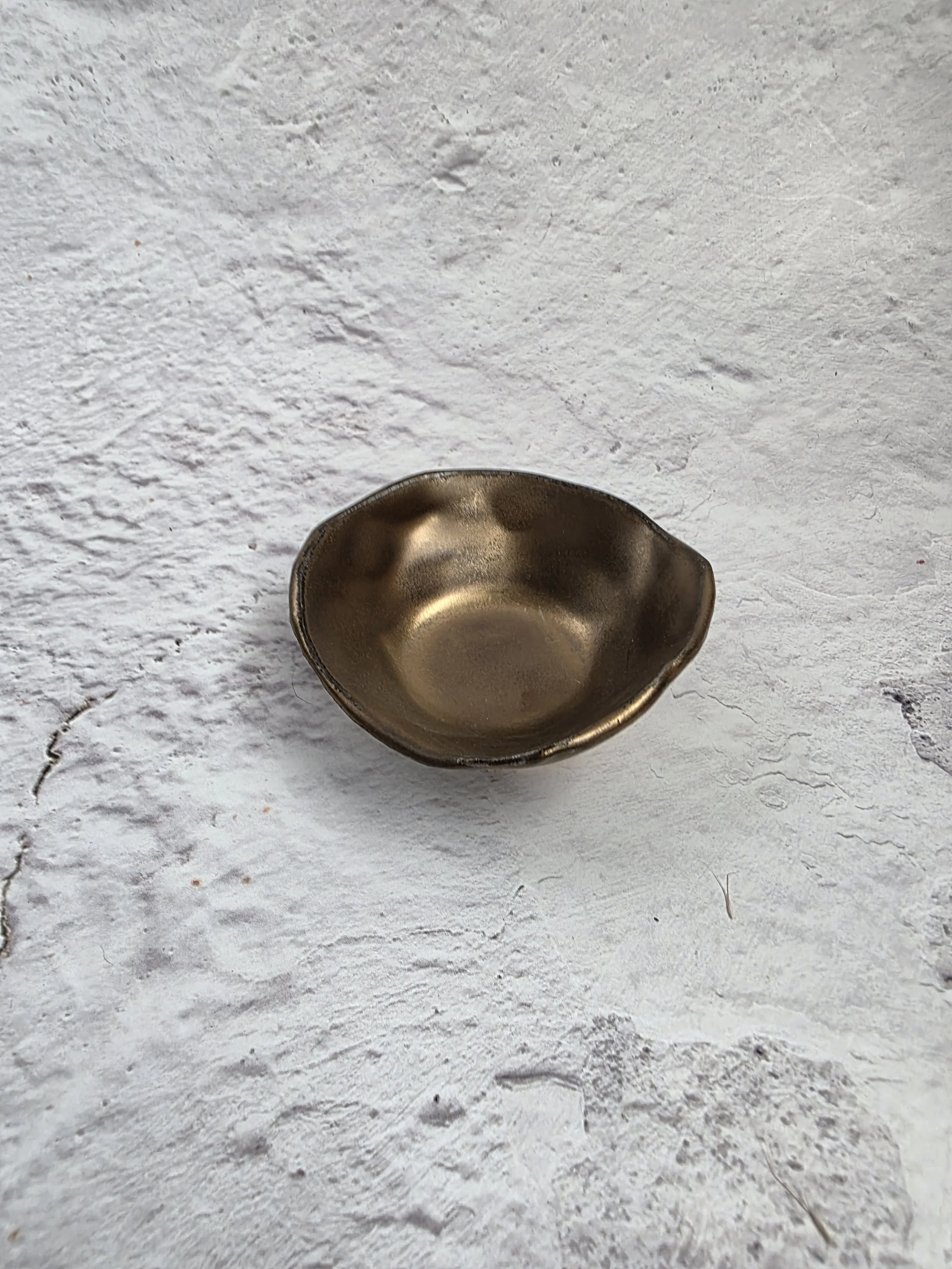 SALE - Mini Ring Dish - Charcoal Gold