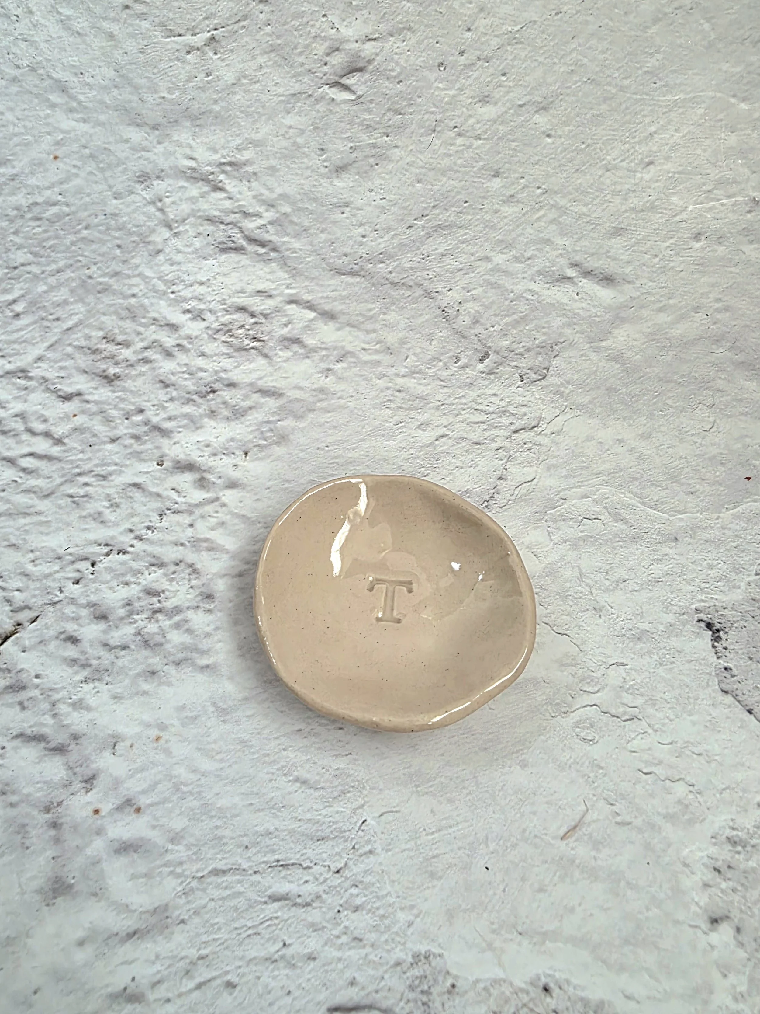SALE - Mini Ring Dish - Letter T