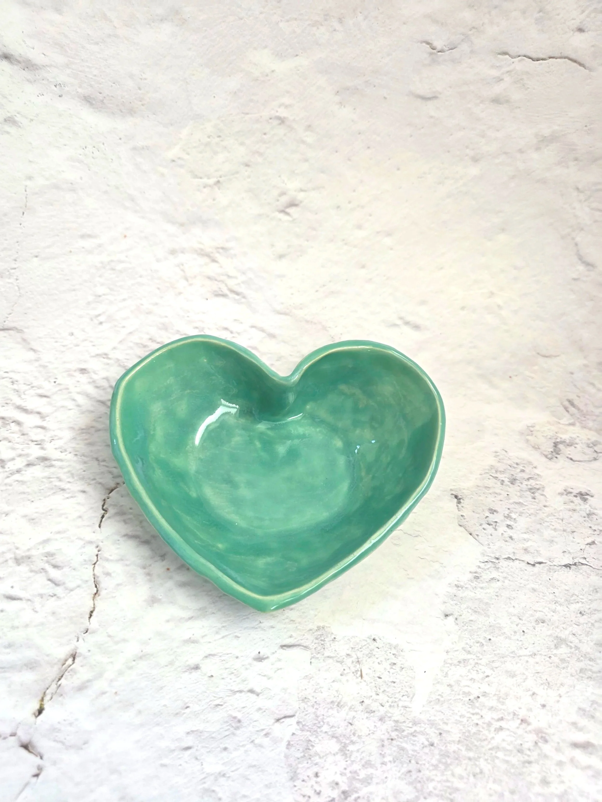 SALE - Heart Bowl - Green 1