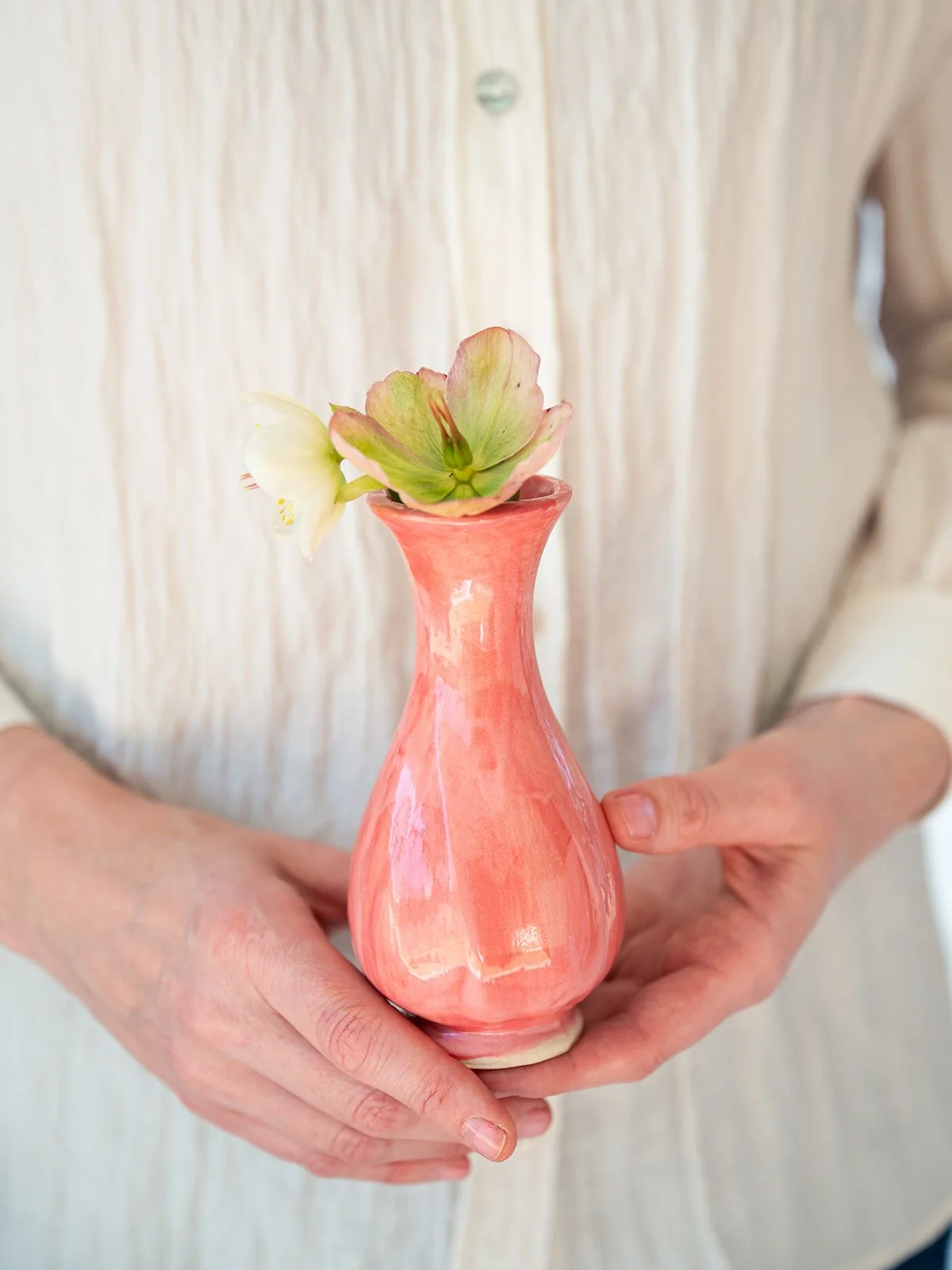 Handcrafted Ceramic Vase - Marshmallow