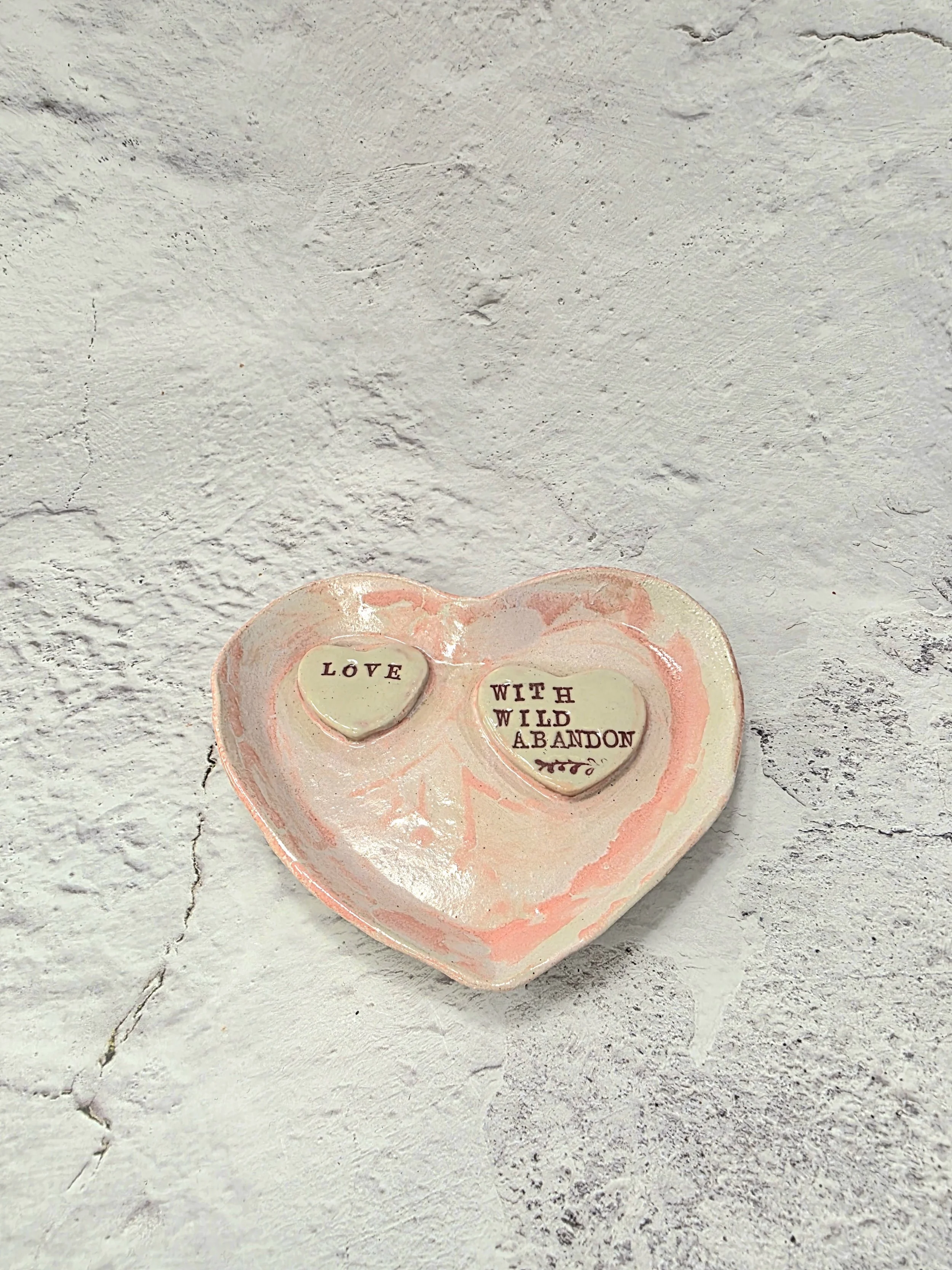 SALE - Heart Dish - 'Love with Wild Abandon'