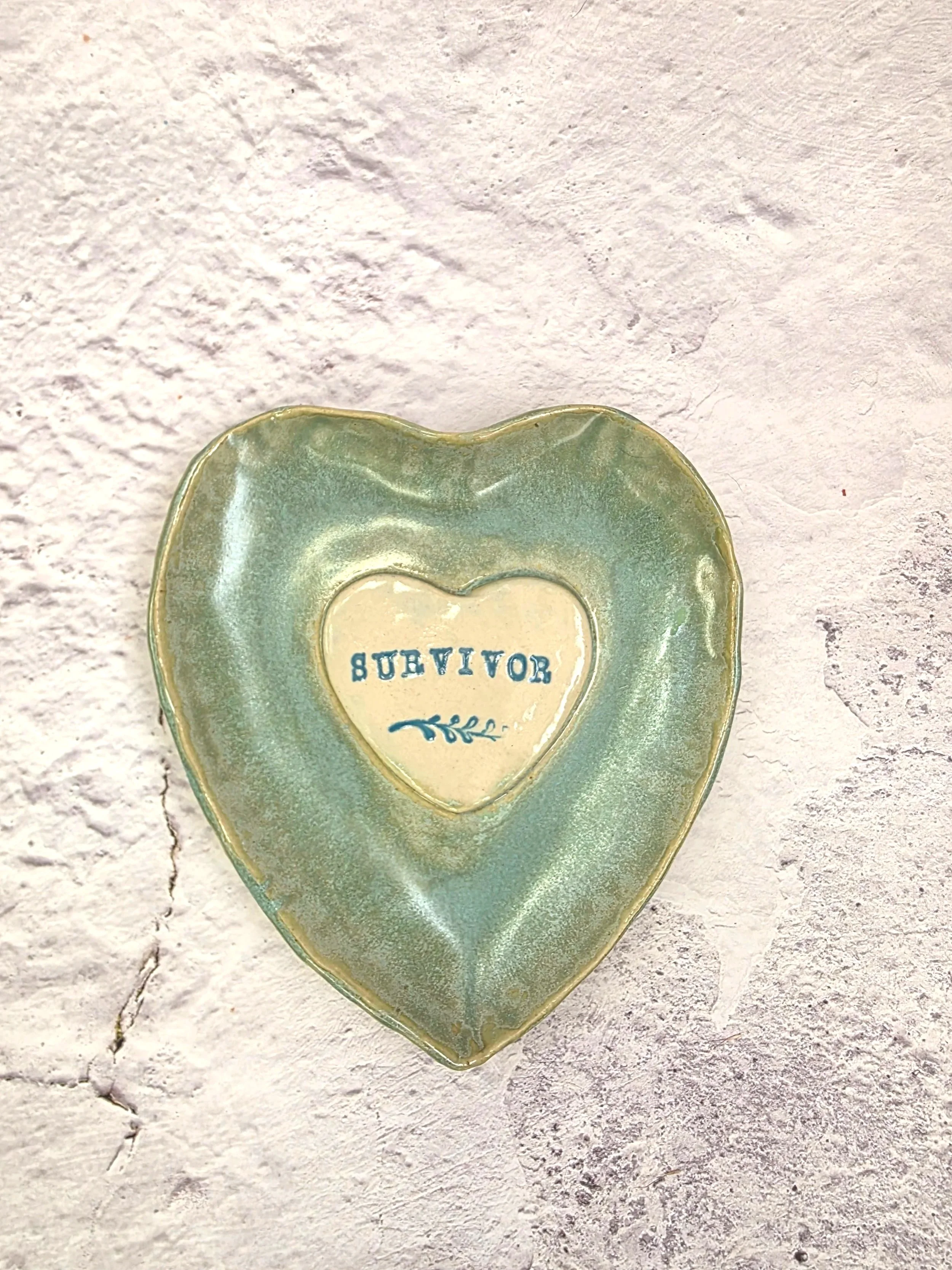 SALE - Heart Dish - 'Survivor'