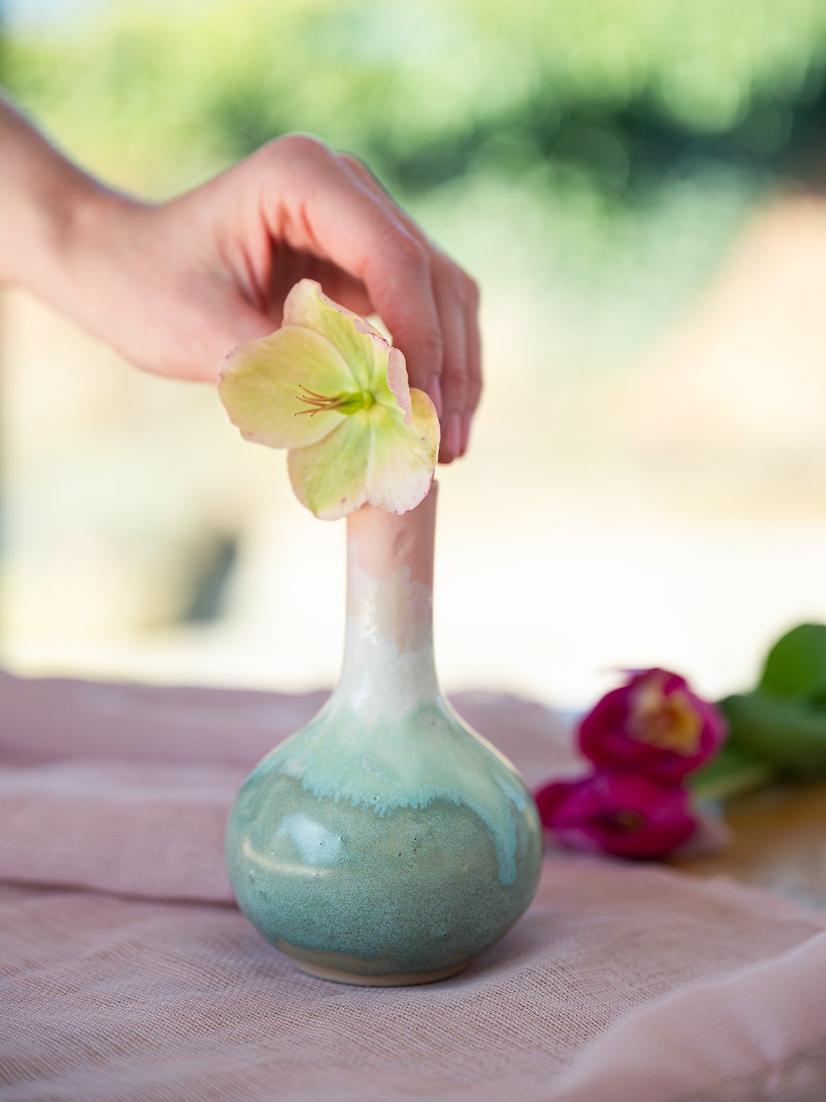 Handcrafted Ceramic Bud Vase - Calm Shores