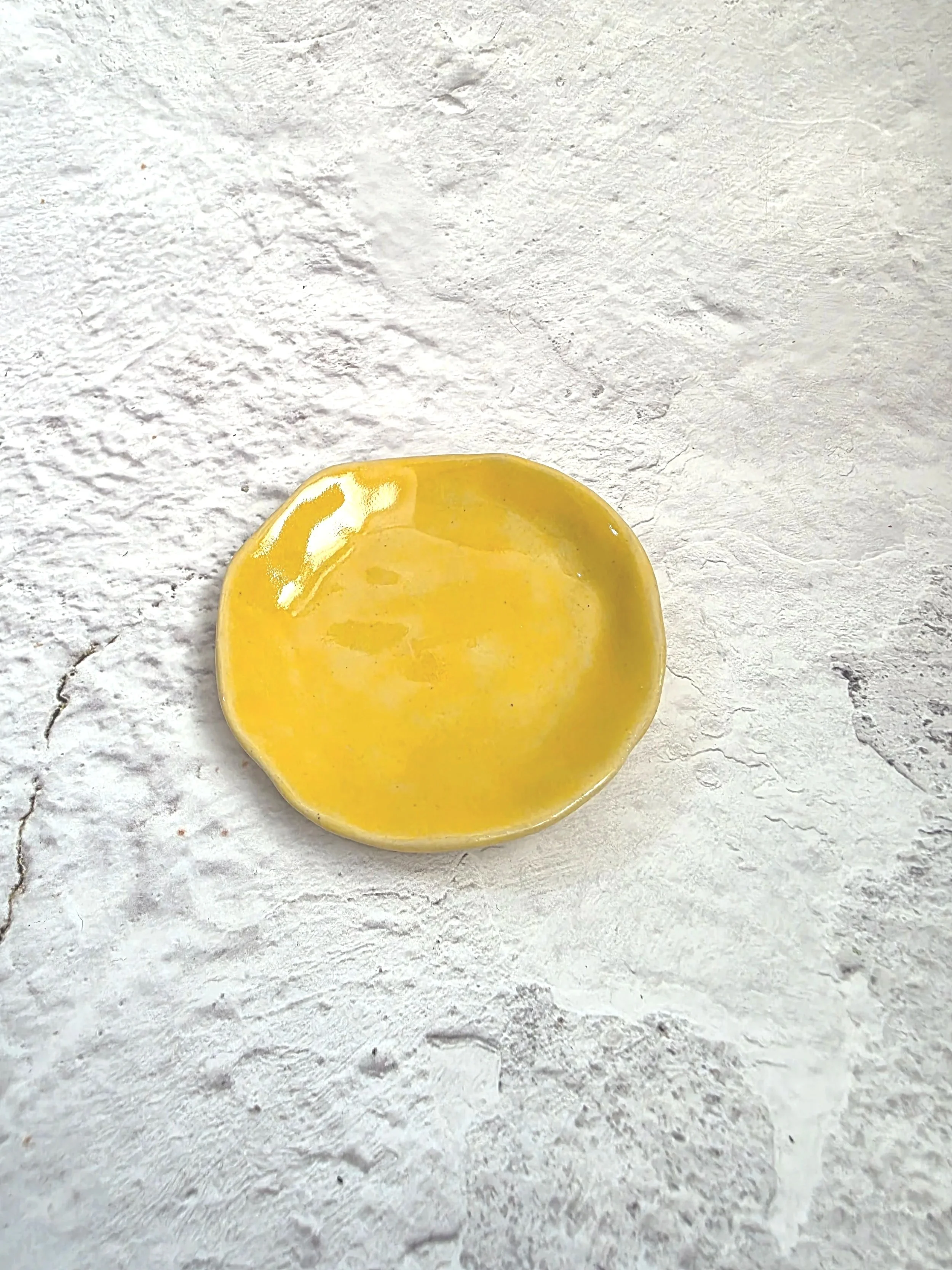 SALE - Mini Flat Dish - Yellow