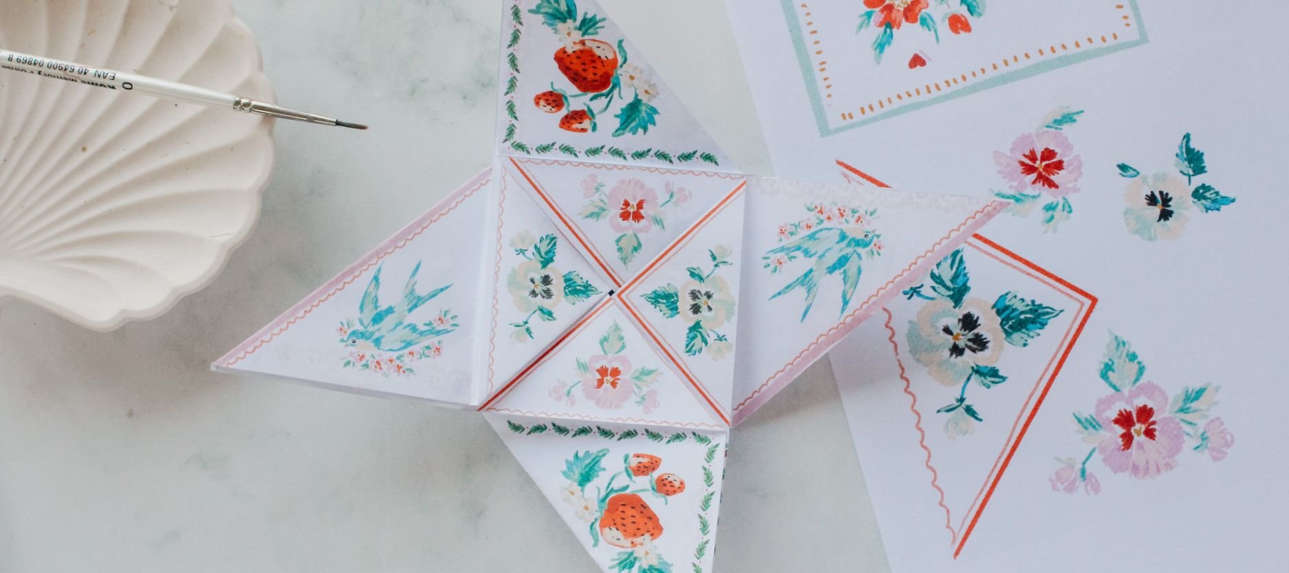 DIY Valentine’s Day Victorian puzzle purse — Watercolour Heart DIY Valentine’s Day Victorian puzzle purse — Watercolour Heart