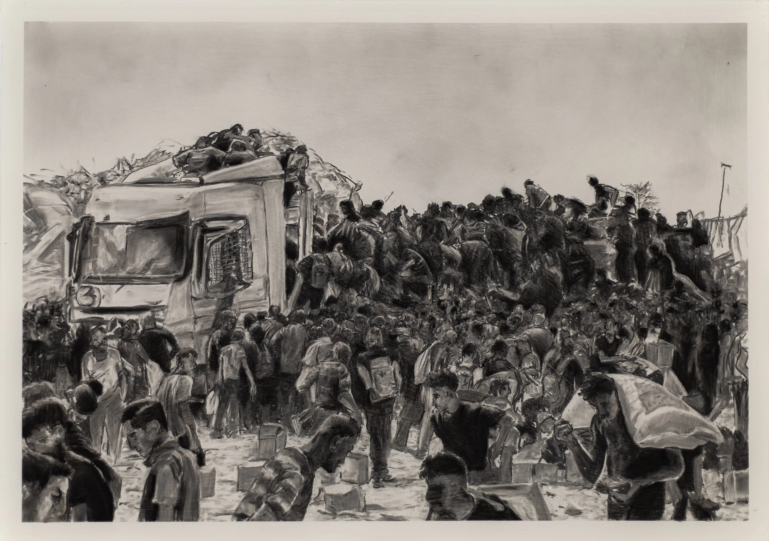 ‘Untitled’ - 88x62cm - Charcoal on panel