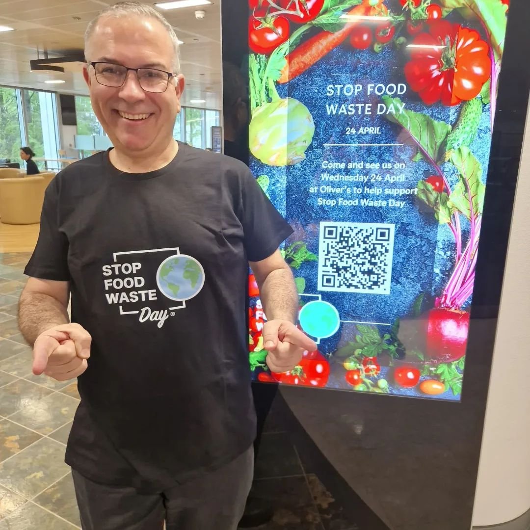 Esteban and the team at Oliver's are getting ready for #stopfoodwasteday, come along and have a chat with us about the great initiatives we are working on behind the scenes. #stopfoodwaste