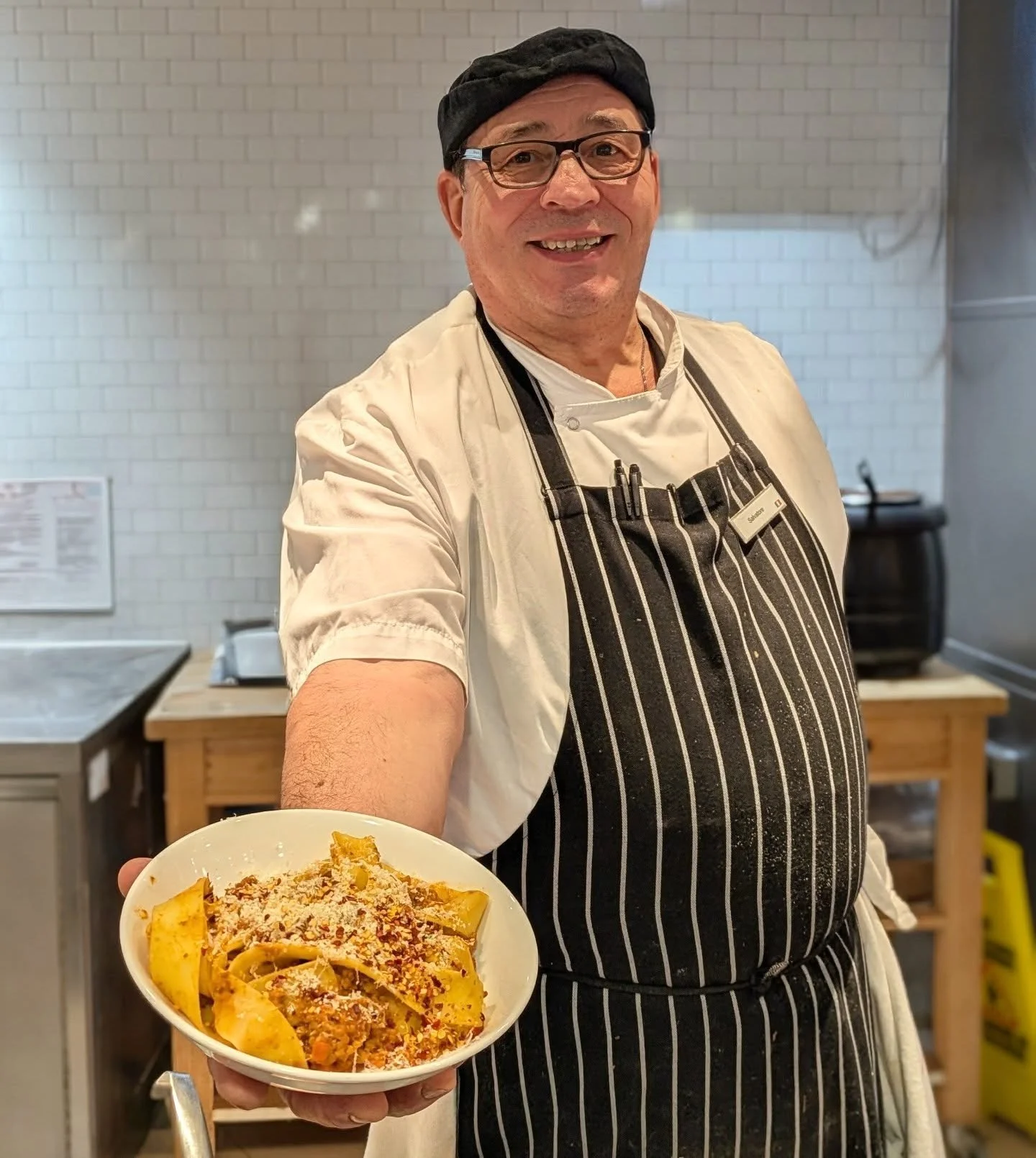 Our very own Salvatore is serving up a taste of home- comforting, hearty pasta made with love 🍝❤️