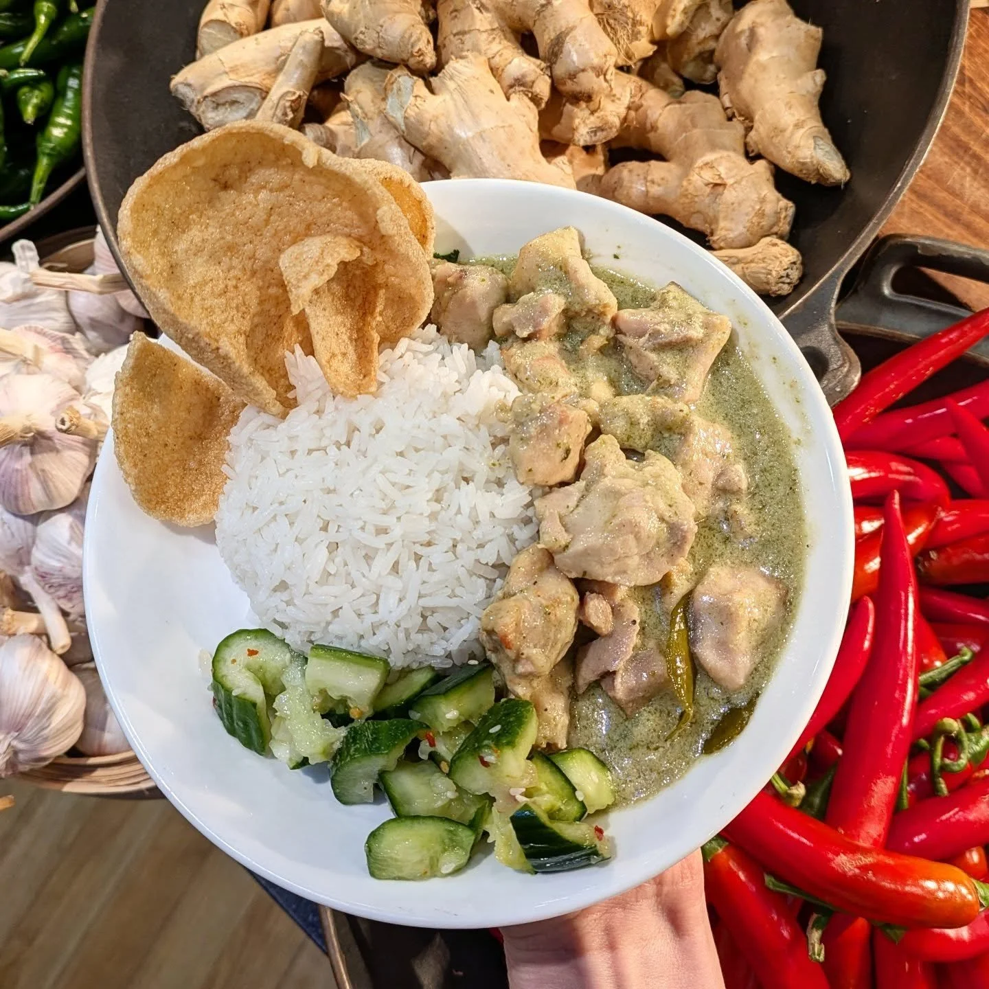 Craving something a little extra?
Bangin&rsquo; Bowls counter is serving up Thai Green Curry that brings the heat, the herbs, and the wow 🤍🌶️
One bowl, instant escape.