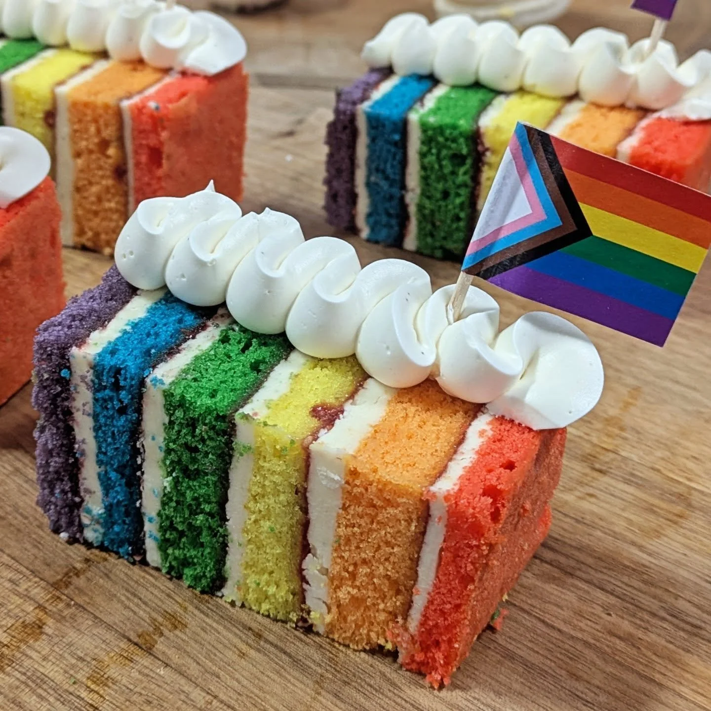 More colour. More pride. More cake. 🌈✨
Our bakes are dressed up for LGBTQ+ History Month- come grab a slice of celebration.