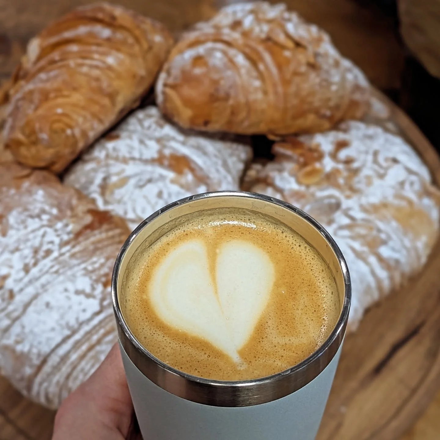 Start your morning right- coffee, croissant &amp; 50p off with your own cup ☕