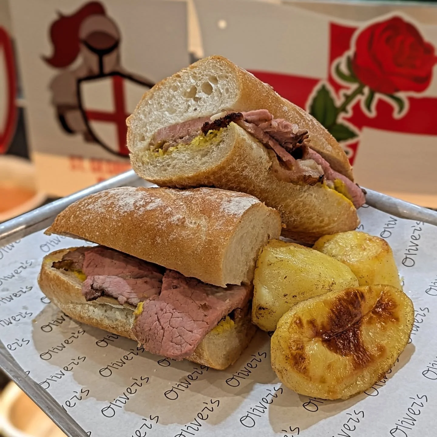 Celebrate St George&rsquo;s Day the proper way at Oliver&rsquo;s Choice! 🔥

We&rsquo;re serving up a special menu packed with mouthwatering hot roast meat &amp; veg sandwiches &ndash; hearty, comforting, and full of flavour 🇬🇧

Join us for a delic