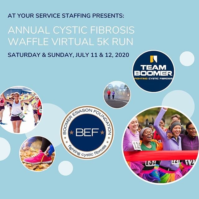 Don't forget to register! It's less than a month until the Annual #AYS 5K Virtual Waffle Run! (July 11-12th)
_____________________
Runners can run anywhere and will compete for prizes &amp; proceeds will benefit @team_boomer_usa @boomeresiasonfoundat