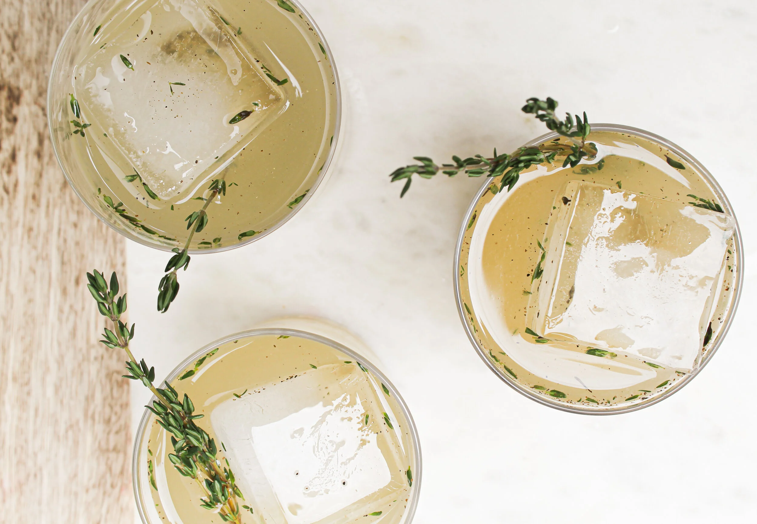 Honey, Pepper and Thyme Gin Cocktail