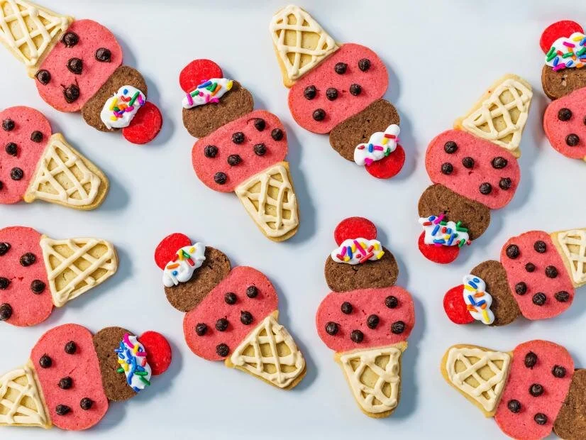 Ice Cream Cone Slice-and-Bake Cookies