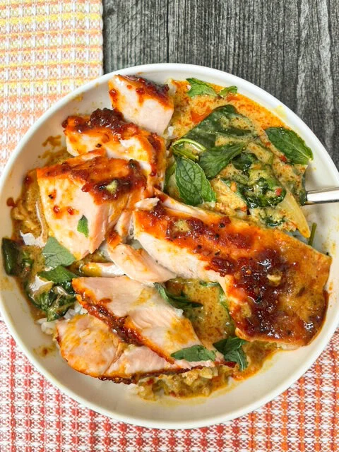Sheet Pan Coconut Curry Salmon 
