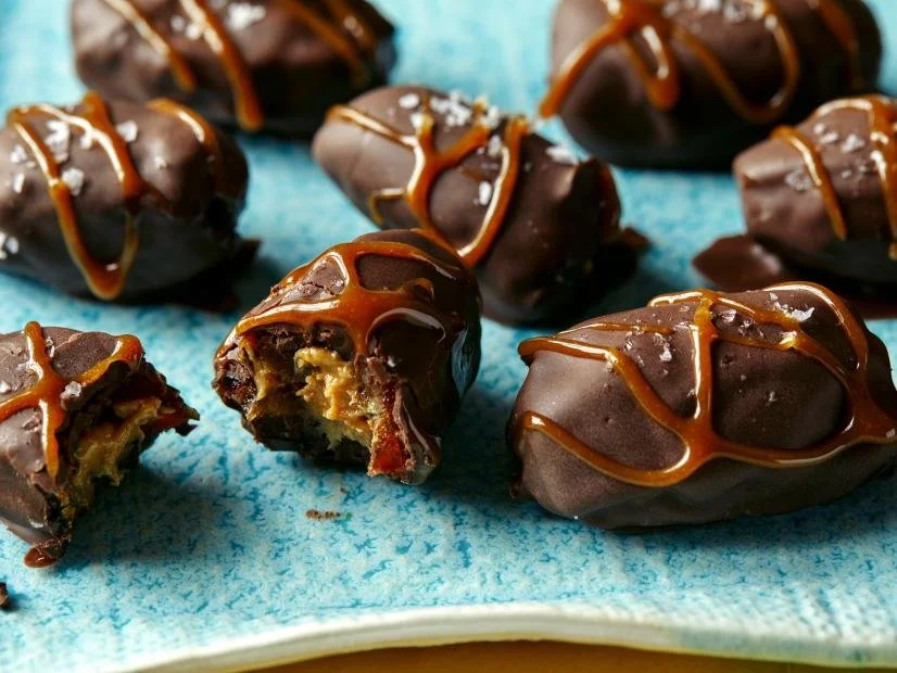 Chocolate-Covered Peanut Butter-Stuffed Dates 