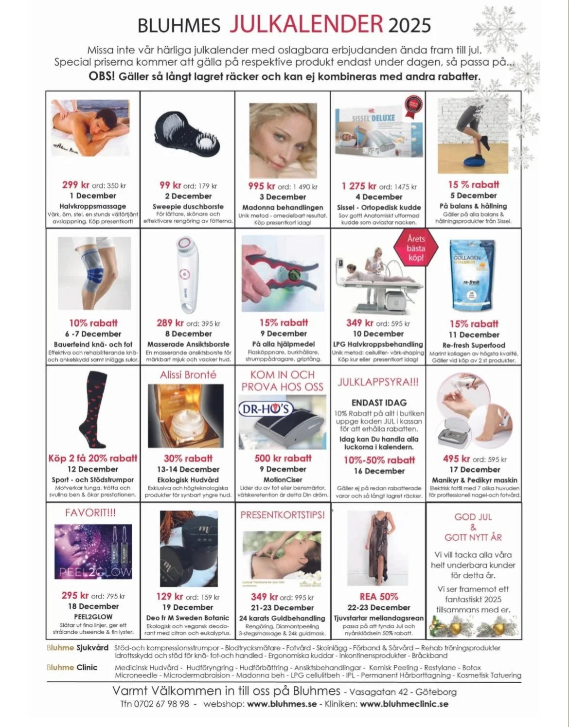 SOM NI HAR UNDRAT! 

Men den som v&auml;ntar p&aring; n&aring;tt gott v&auml;ntar aldrig f&ouml;r l&auml;nge! S&aring; h&auml;r &auml;r den! &Aring;rets julkalender💁🏼&zwj;♀️🎄

Behandlingarna kan bokas via telefon eller bokadirekt.se fram t.o.m 202