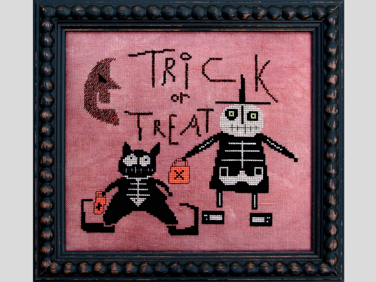 Trick or treat cross stitch pattern Halloween cross stitch 
