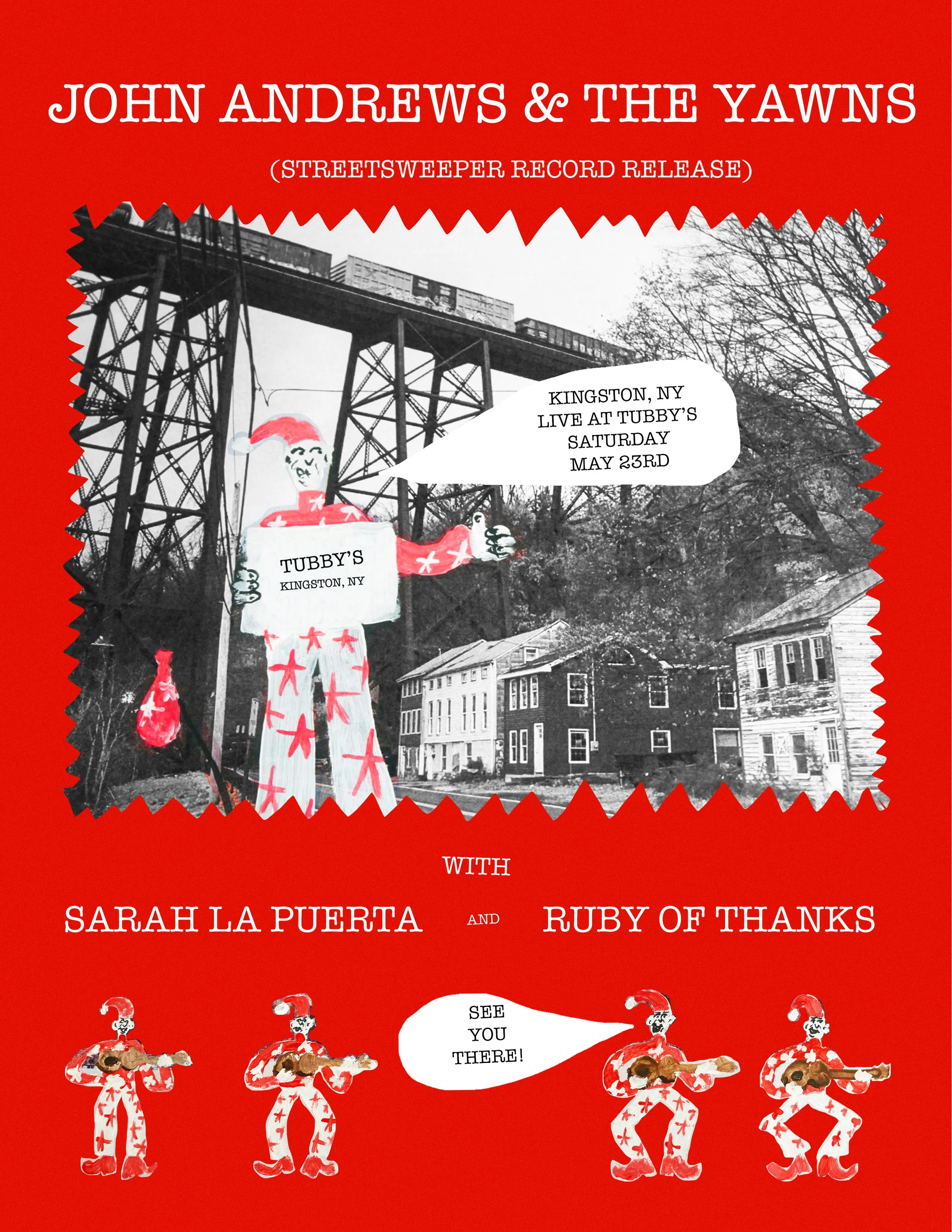 JOHN ANDREWS &amp; THE YAWNS (release show) + RUBY OF THANKS + SARAH LA PUERTA