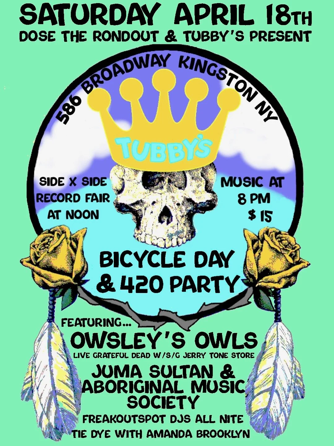 420 PARTY: SIDE X SIDE RECORD FAIR, OWSLEY’S OWLS with Jerry Tone Store + JUMA SULTAN + Freakout Spot DJs