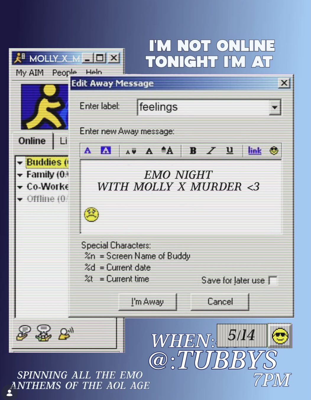 EMO NIGHT WITH mollyxmurder (FREE)