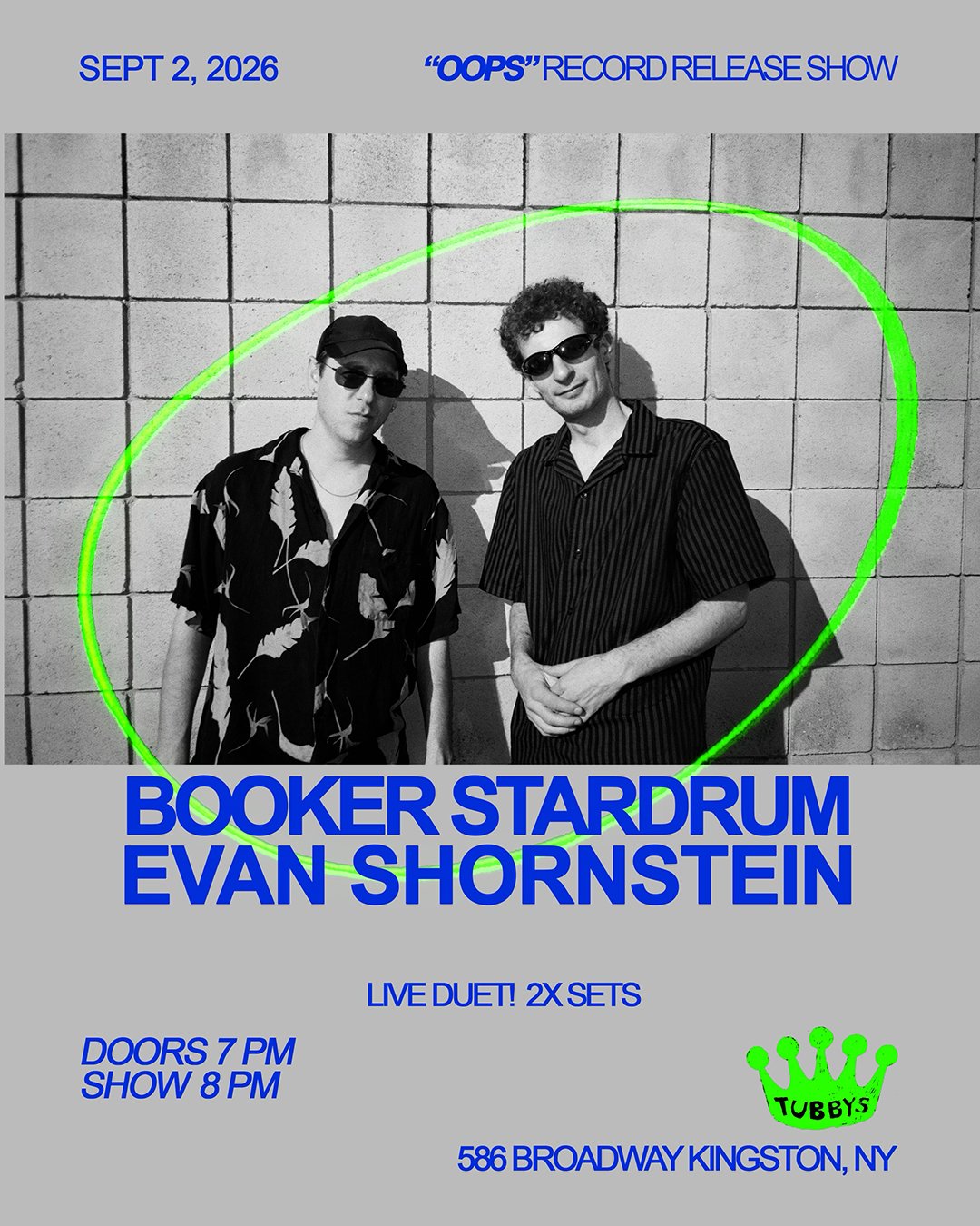 BOOKER STARDRUM &amp; EVAN SHORENSTEIN