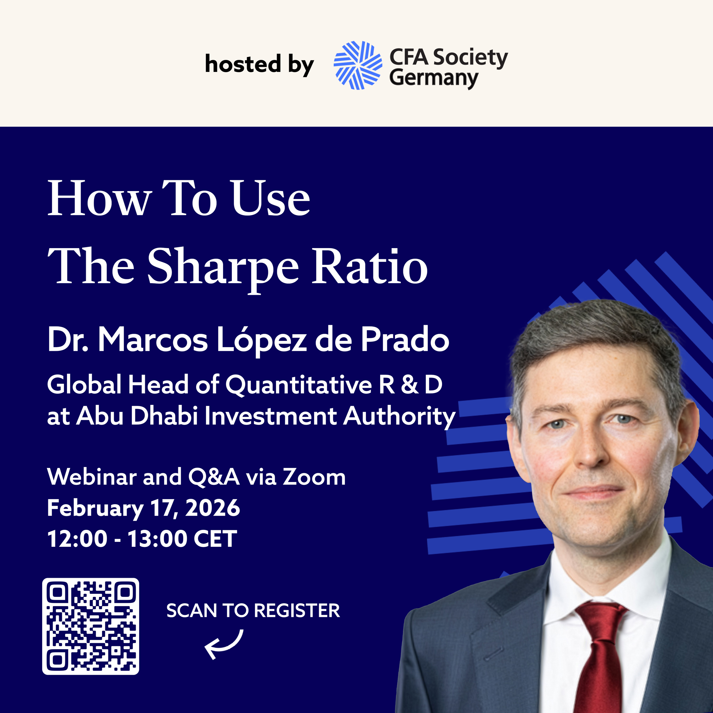 CFA Society Germany: How to Use the Sharpe Ratio, 17.2.2026
