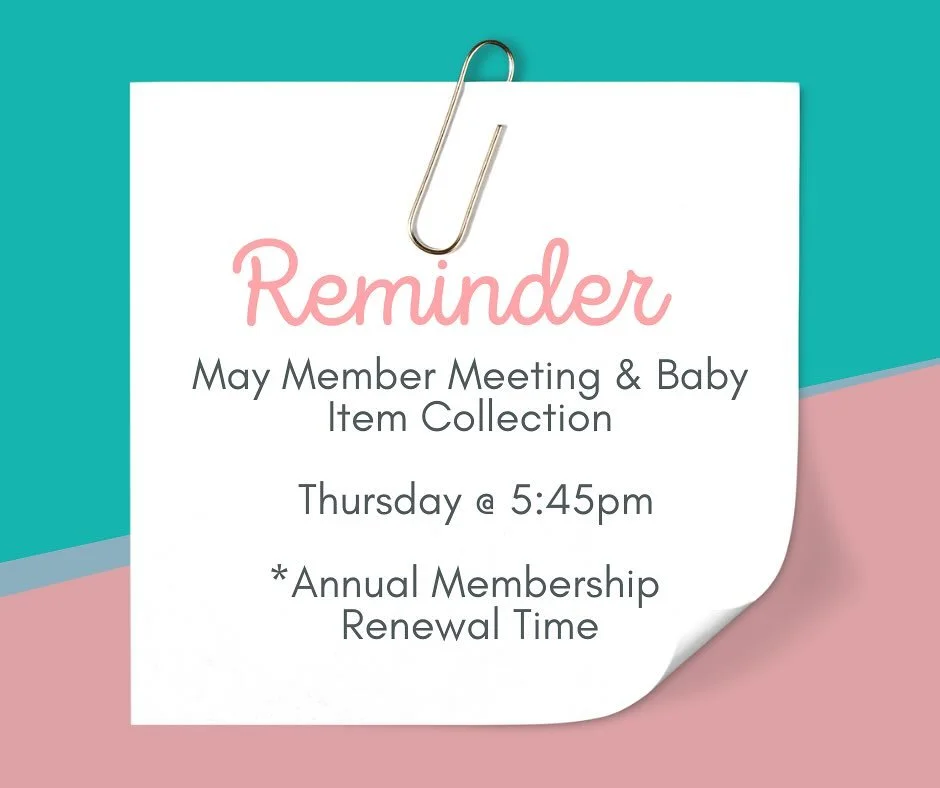 Don&rsquo;t miss our May Member Meeting &amp; Baby Item Collection to benefit Families First! May is membership renewal month so please renew your membership! Information sent via email to members. #portsmouthnh #seacoastnh #familiesfirst