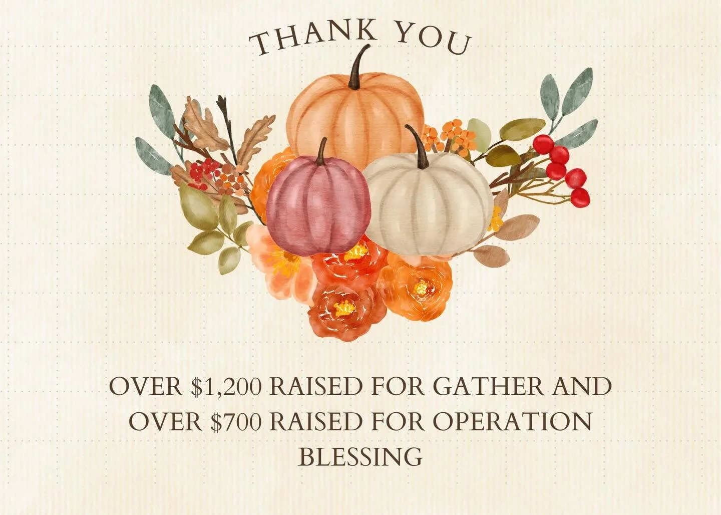 Thank you to everyone who helped support our holiday market! We were able to donate over $700 to Operation Blessing to help with their Thanksgiving initiatives and over $1,200 to Gather! This was a wonderful way to kick off the holiday season! #gfwc 