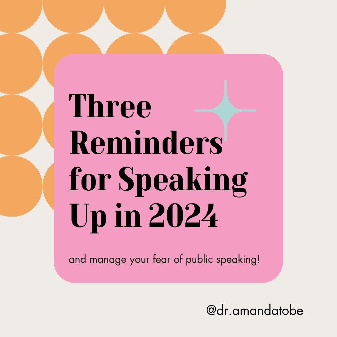 If you want to challenge yourself this year and speak up more, consider these 3 tips that will help ground you in what matters. 

Most people I work say that they are nervous in some public speaking situations and not others. Typically when there are