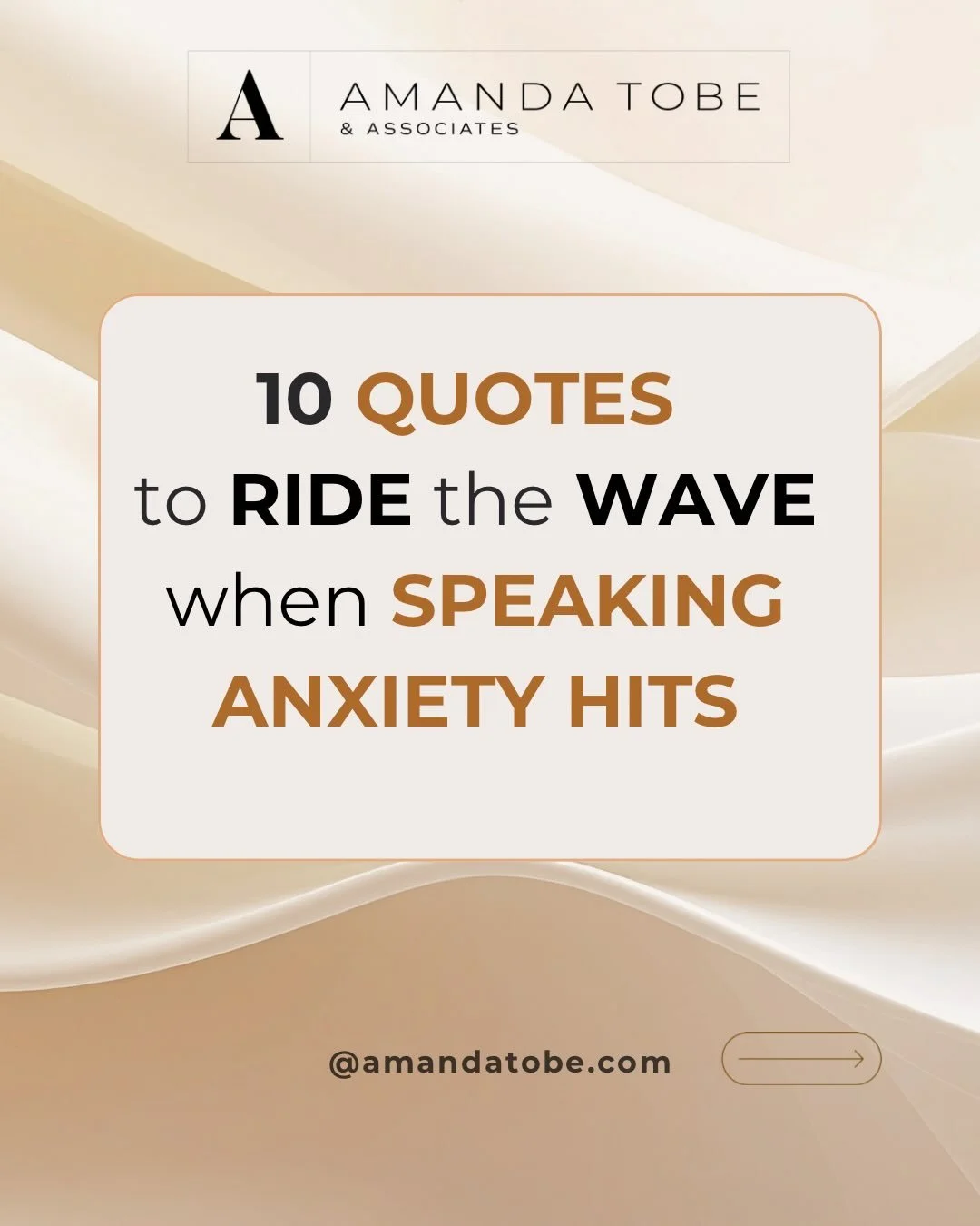 Anyone who has experienced public speaking anxiety knows what the wave feels like, even though people often differ in terms of how how the describe that internal experience, most people say it can feel scary. As a result, our nervous system has deter