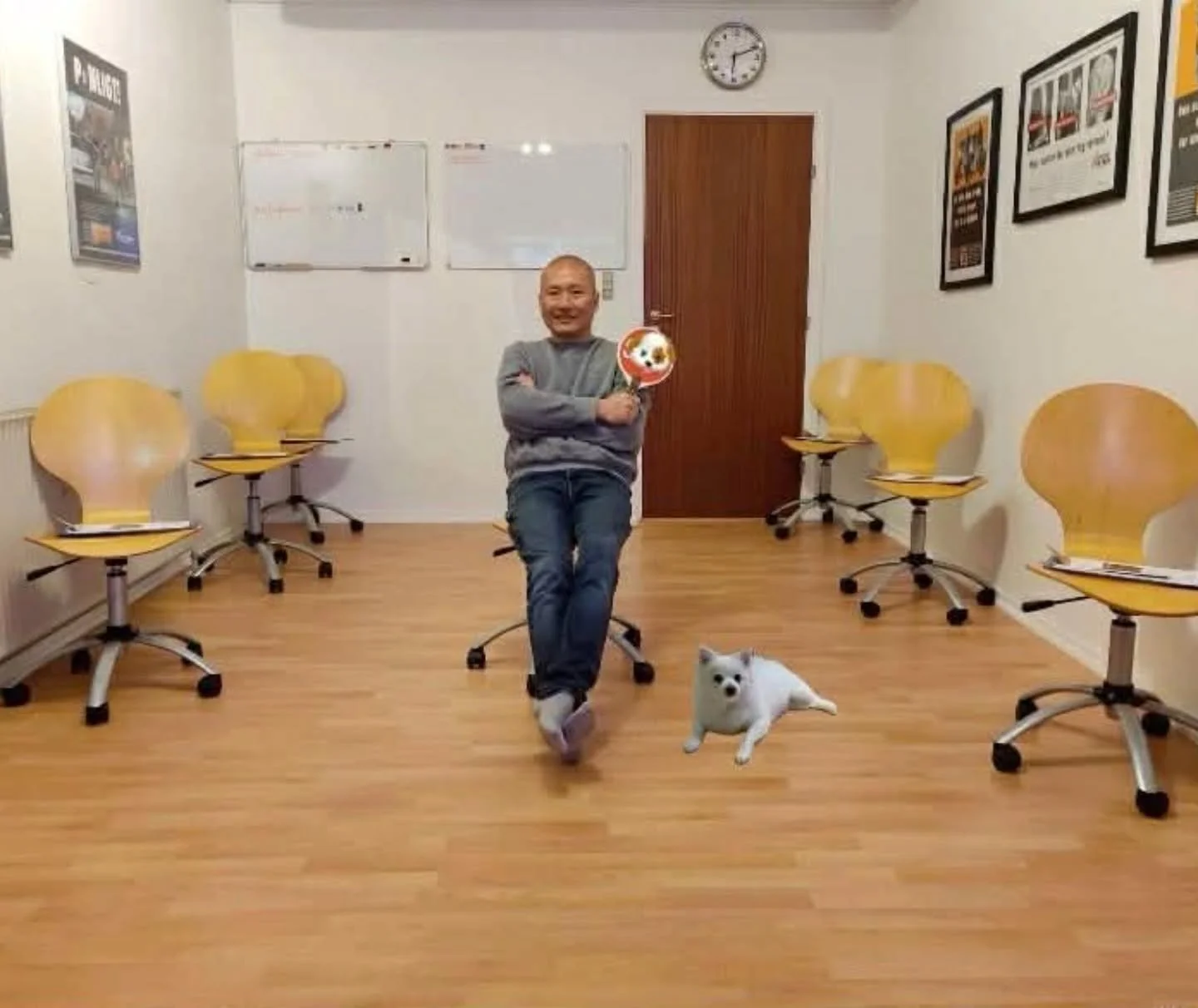 K&aelig;re alle, 

Som et fors&oslash;g p&aring; at skabe en hyggeligere og tryggere stemning i teorilokalet vil &Aring;l&oslash;kke K&oslash;reskole nu tilbyde menneskets bedste ven en plads ved siden af deres respektive ejere under undervisning. 
D